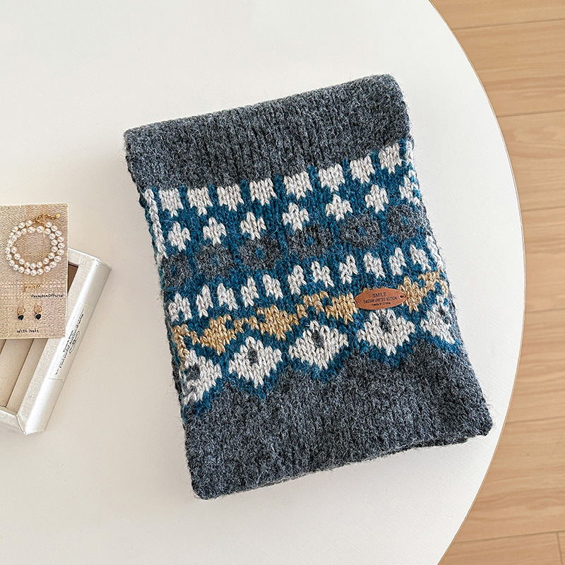 Écharpe tricotée jacquard pour - Men Scarf Wool avis et prix