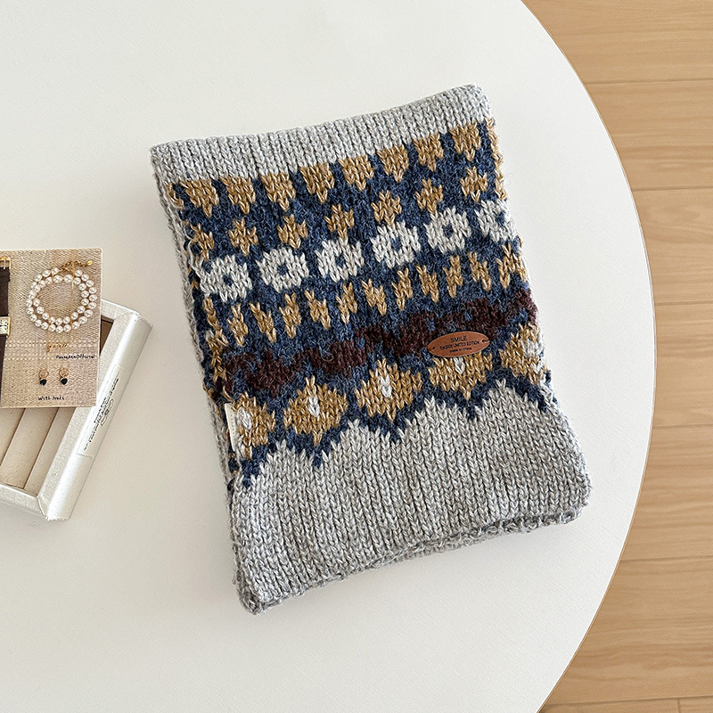 Écharpe tricotée jacquard pour - Men Scarf Wool avis et prix