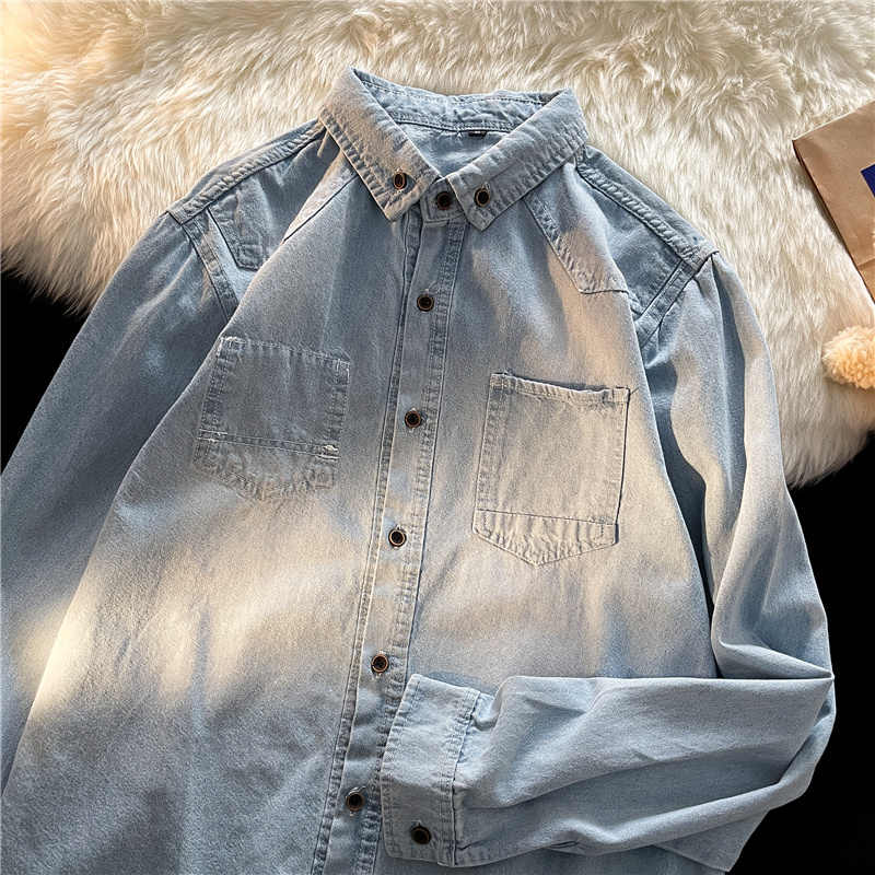 Chemises en denim de style cor - Men Fashion Korean Style avis et prix