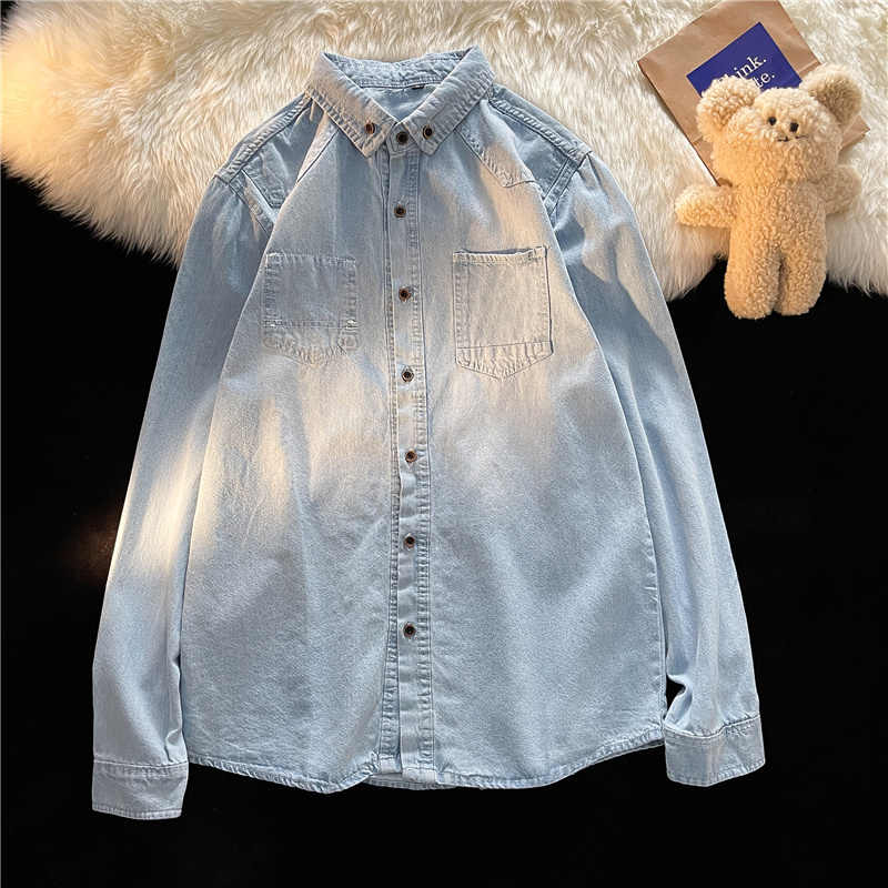Chemises en denim de style cor - Men Fashion Korean Style avis et prix