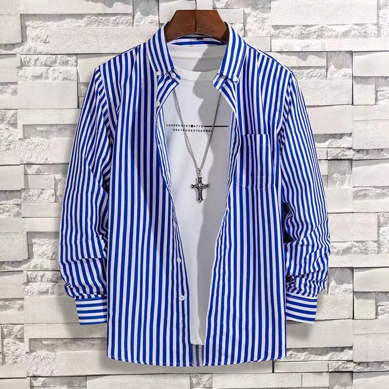 Chemise rayée pour hommes chem - Dress Shirt Non-Iron avis et prix
