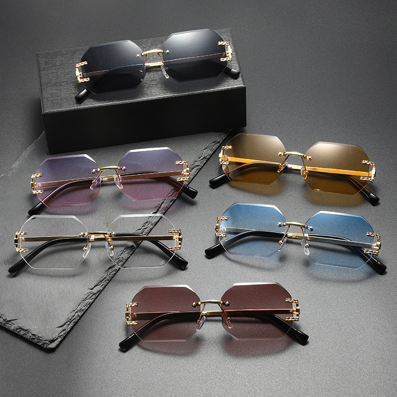 Nouvelles Lunettes de Soleil R - Men'S Fashion Rimless Glasses avis et prix