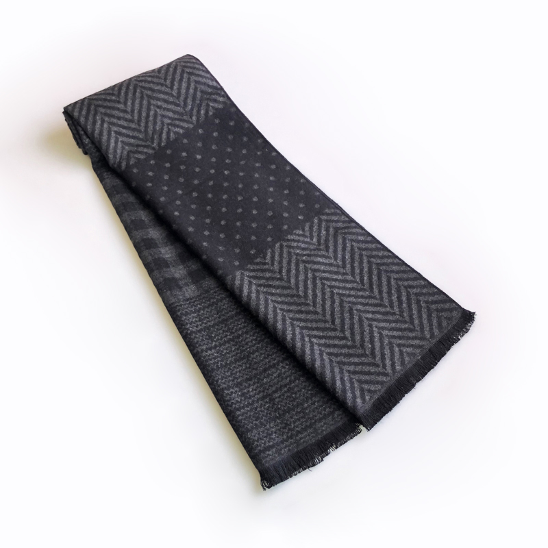 Écharpe en cachemire avec pomp - Men Scarf Wool avis et prix