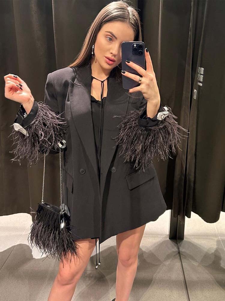 Veste Blazer Chic noire avec p - Men'S Fashion All Black Outfit avis et prix