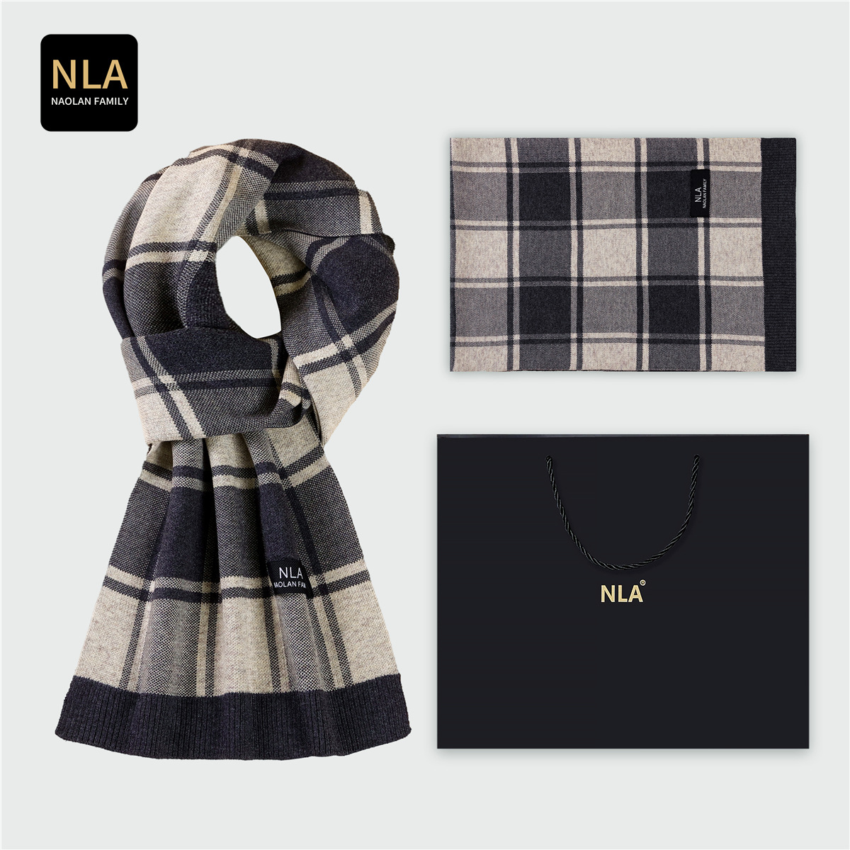 Coffret cadeau tricoté écharpe - Men Scarf Wool avis et prix