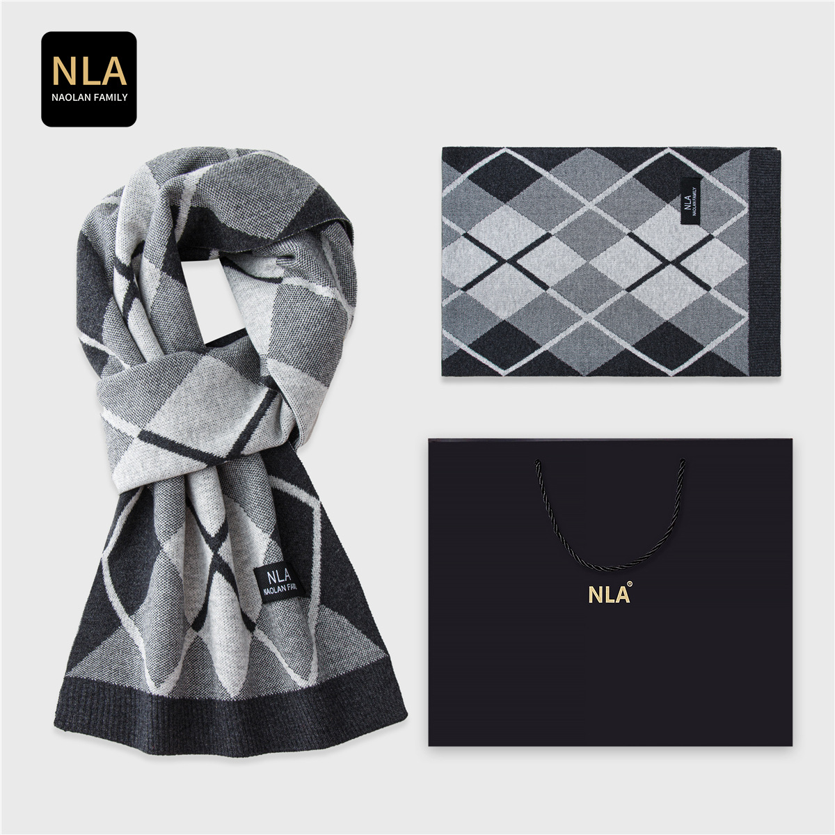 Coffret cadeau tricoté écharpe - Men Scarf Wool avis et prix
