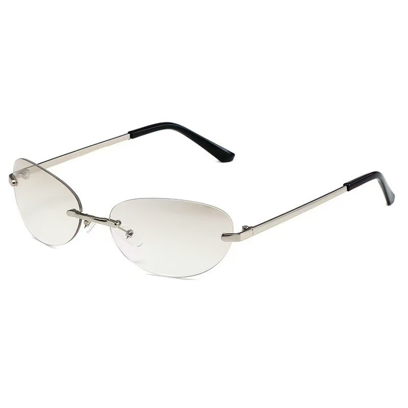 Lunettes de soleil ovales sans - Men'S Fashion Rimless Glasses avis et prix