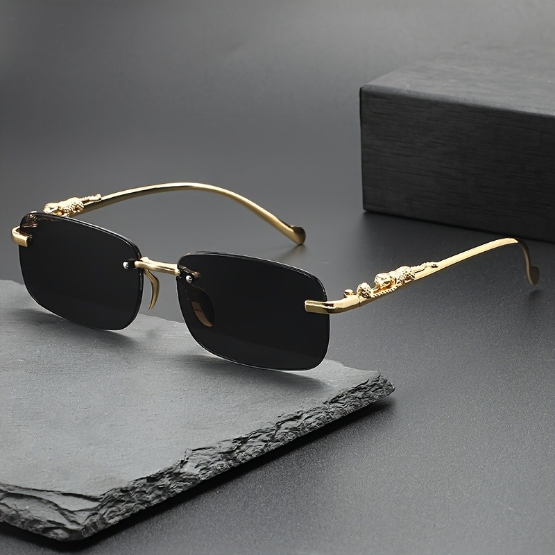 Lunettes de soleil métalliques - Men'S Fashion Rimless Glasses avis et prix