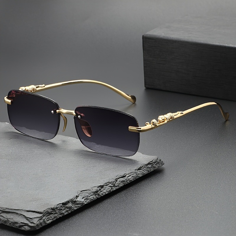 Lunettes de soleil métalliques - Men'S Fashion Rimless Glasses avis et prix