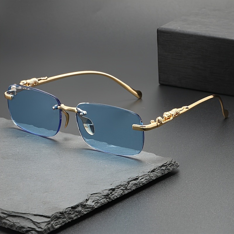 Lunettes de soleil métalliques - Men'S Fashion Rimless Glasses avis et prix