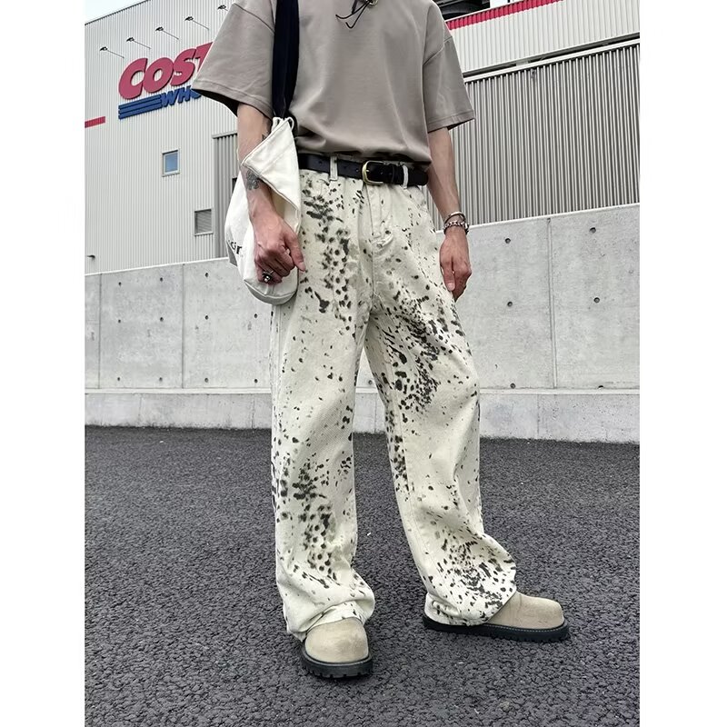 Jeans baggy léopard blanc pour - Mens Fashion In The 2000S avis et prix