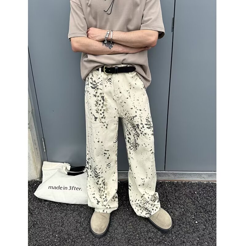 Jeans baggy léopard blanc pour - Mens Fashion In The 2000S avis et prix