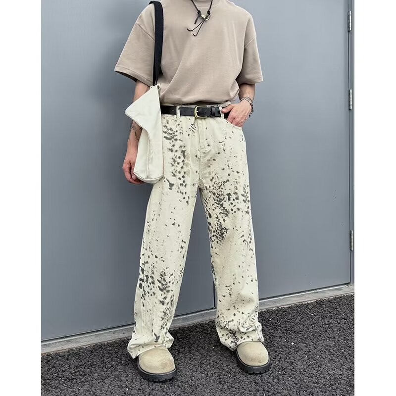 Jeans baggy léopard blanc pour - Mens Fashion In The 2000S avis et prix