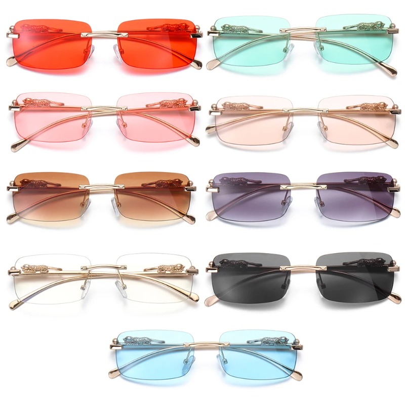 Lunettes de soleil carrées san - Men'S Fashion Rimless Glasses avis et prix