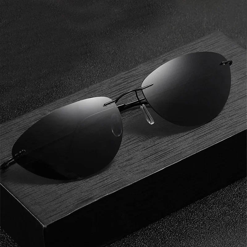 Lunettes de soleil polarisées  - Men'S Fashion Rimless Glasses avis et prix