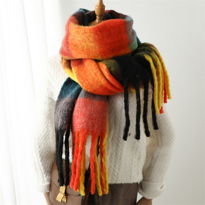 Nouvelle Écharpe à Carreaux Au - Men Scarf Wool avis et prix