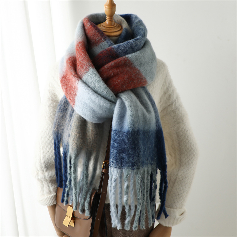 Nouvelle Écharpe à Carreaux Au - Men Scarf Wool avis et prix