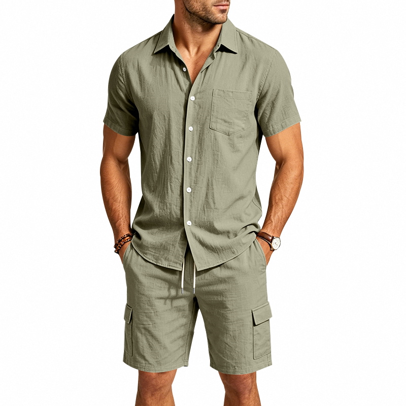 Ensemble deux pièces en lin am - Linen Shirt Summer avis et prix