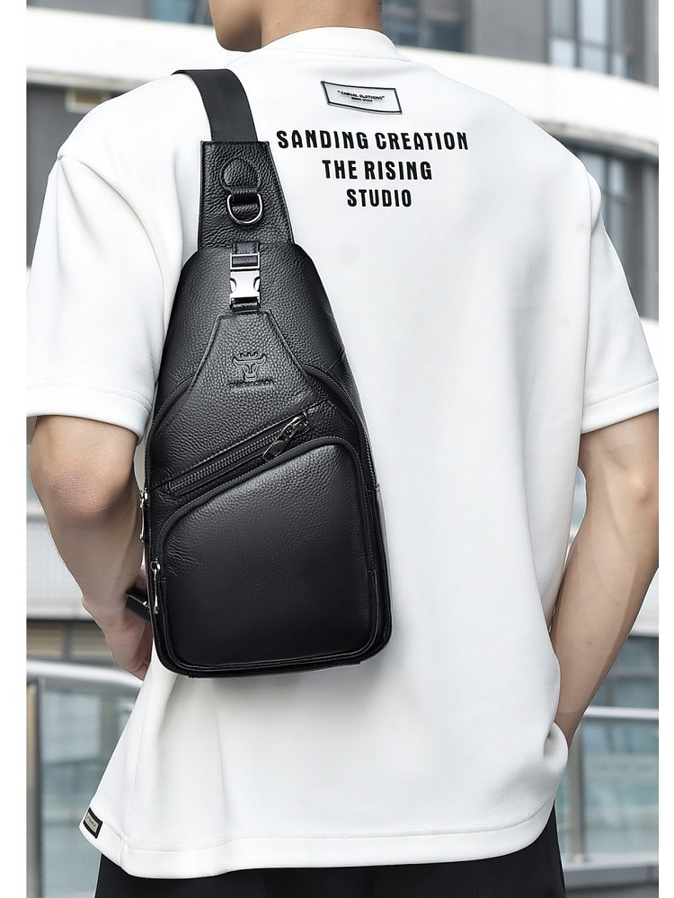 Sac de poitrine en cuir vérita - Men Fashion Korean Style avis et prix